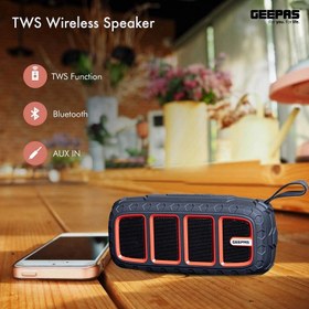 تصویر اسپیکر بلوتوثی قابل حمل جی پاس مدل GMS11183 Rechargeable Bluetooth Speaker GEEPAS MODEL : GMS11183