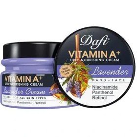 تصویر کرم مرطوب کننده ویتامین A حاوی عصاره اسطوخودوس دافی ۲۷۰ میلی لیتر Dafi Vitamin A And Lavender Cream ۲۷۰ m