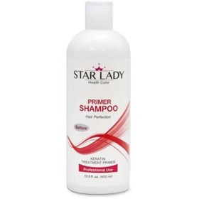 تصویر شامپوی پریمر استارلیدی سری Professional Use مدل Keratin حجم 400 میلی لیتر Star lady Keratin Professional Use Primer Shampoo 400ml