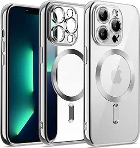 JETech Electroplated Case for iPhone 15 Pro Max 6.7-Inch, Camera Lens Full  Protection, Compatible with MagSafe Wireless Charging, Shockproof Soft TPU