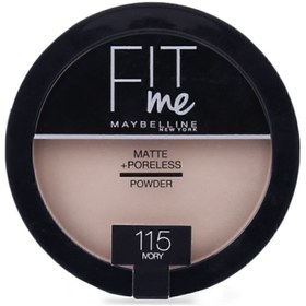 تصویر Maybelline New York پنکک پودر آرایش مات کننده پوست Fit Me شماره 115 رنگ عاجی 