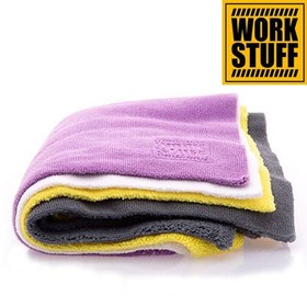 تصویر کیت 5 عددی دستمال مایکروفایبر جنتل من سایز 40*40 ورک استاف مدل Work Stuff Gentelman Basic 5-Pack 