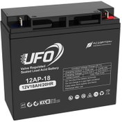 تصویر باتری یو پی اس یوفو مدل ۱۲AP-18 ظرفیت ۱۸ آمپر ساعت ۱۲ ولت 