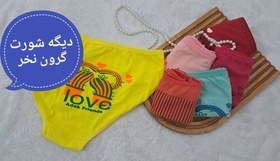 تصویر شورت زنانه نخی 