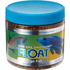 تصویر غذای گرانولی درشت رو آبی فلوت New Life Spectrum Float-Large fish