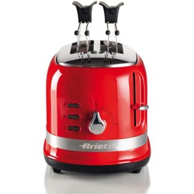 تصویر توستر دو اسلاید آریته رنگ قرمز سری مدرنا ٠١۴٩/٠٠ ARIETE RED TOASTER MODERNA RANGE 0149/00