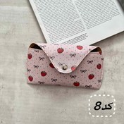 تصویر کیف عینک (جاعینکی) فانتزی زنانه و دخترانه | چرم مصنوعی، فوم‌دار و استرکشی شده | مناسب تمامی سایزها - کد۸ 