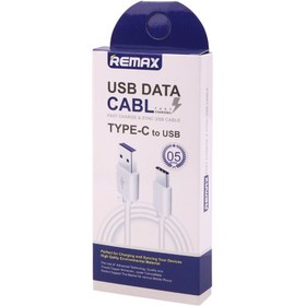 تصویر کابل تایپ سی فست شارژ Remax 05 1m ا Remax 05 1m Type-C Cable Remax 05 1m Type-C Cable