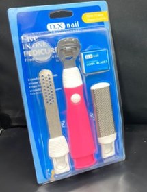تصویر پک پدیکور پا ( تیغ _رنده _سوهان) پاشنه پا DX nail ا Pedicure razor pack Pedicure razor pack