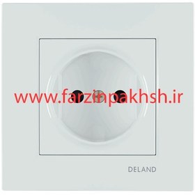 تصویر کلید یک پل توکار سفید دلند مدل آسا(کامل مکانیزم + قاب)* - کلید کولر 