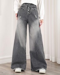 تصویر شلوار جین فول بگ زنانه کد ۰۴۴۹۰ 