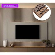 تصویر دیوارپوش ترمو وال tv wall , تک شیار T20cm - سفید براق ا Termo wall T20cm Termo wall T20cm