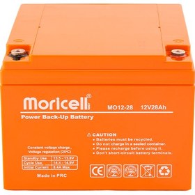 تصویر باتری یو پی اس 12 ولت 28 آمپر موریسل Moricell 12V 28Ah VRLA Battery