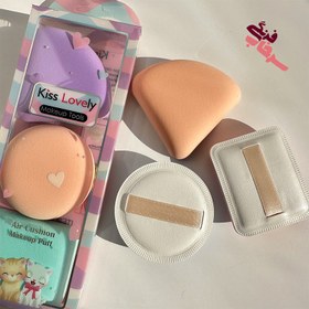 تصویر پک 3 عددی پد آرایشی Kiss Lovely Pack of 3 Kiss Lovely cosmetic pads