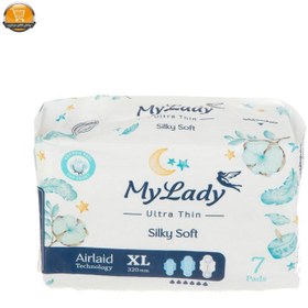 تصویر نوار بهداشتی خیلی نازک ابریشم سایز خیلی بزرگ مای لیدی 7 عددی My Lady pad Very Large 7pcs