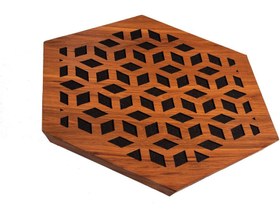 تصویر پنل آکوستیک HEXAGONAL Wenge 