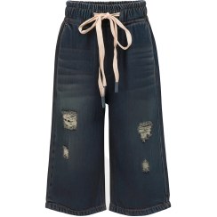 تصویر شلوار جین دخترانه مدل MMD سایز ۱۴ تا ۱۶ سال رنگ آبی تیره 