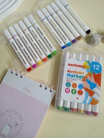 تصویر ماژیک ۱۲ رنگ آکرولیک 