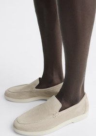 Zara split hot sale suede loafers