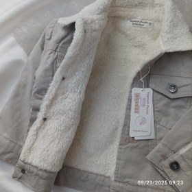 تصویر کت کتان خز دار 