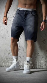 تصویر شلوارک مردانه جین کمرکش زاپدار COUTURE 