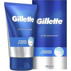 تصویر افترشیو تیوپی بالسام ژیلت Gillette مدل Hydrates & Soothes حجم 100 میلی لیتر 