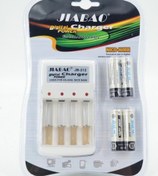 تصویر شارژر جیابائو مدل JB-212 به همراه 4 باتری شارژی قلمی JB-212 JIABAO Battery Charger with 4 AA rechargeable Battery