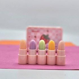 تصویر بالم لب 5 عددی بچه گانه - پک 1 عددی Lip balm 5 pieces for children