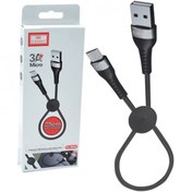 تصویر کابل شارژ یو اس بی به میکرو یو اس بی پاوربانکی 25 سانتی متری ارلدام Earldom EC-094M USB Data Cable 25cm 