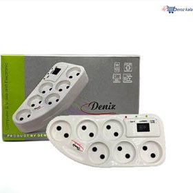 تصویر محافظ برق دنیز 6 پورت 3 متری deniz appliances protector