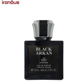 تصویر ادوپرفیوم مردانه Black Arkan حجم 100میل ریو کالکشن Rio Collection Black Arkan Eau De Parfum For Men 100ml