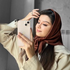 تصویر مینی اسکارف قهوه ای ترندی 
