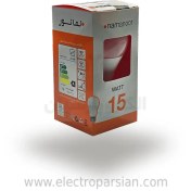 تصویر لامپ حبابی 15 وات نمانور 