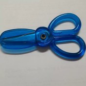 تصویر قیچی مهدکودک جهت برش کاغذ درسه رنگ آبی زرد وصورتی Kid Scissors