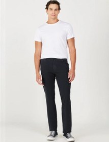 تصویر شلوار کتان مردانه مشکی با کمر معمولی مدل W121Y6100 تگزاس (غیر جین) برند wrangler Regular Waist Black Men's Chino Pants W121Y6100 Texas Non Denim Pants