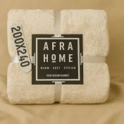 تصویر پتو افرا – کرم روشن, 220×180 یک نفره 