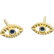 تصویر گوشواره طلا 18 عیار زنانه طرح چشم نظر مدل ESG4 