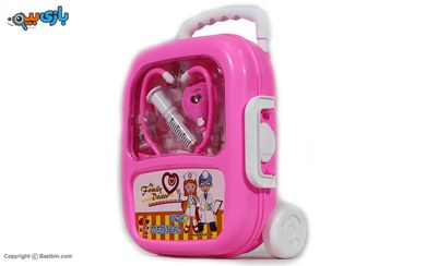 تصویر ست اسباب بازی تجهیزات پزشکی چرخ دار مدل باطری خور Wheelchair Medical Equipment Set Battery Model