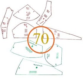 تصویر الگوی سوتین سایز 70 