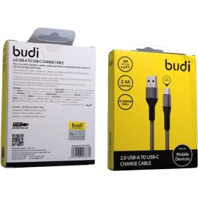 تصویر کابل شارژ تایپ سی Budi M8197T-2M 