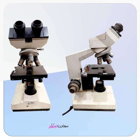 تصویر میکروسکوپ دست دوم x-2500x Binocular Microscope and Double Layer Mechanical Stage 