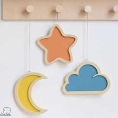 تصویر المان ماه و ستاره و ابر 