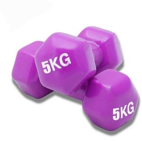 تصویر دمبل پنج کیلویی ایروبیک aerobic dumbbells 5 kg