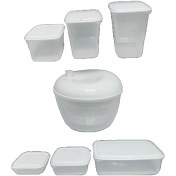 تصویر ست ظروف نگهدارنده و سبزی خشک کن همارا مدل G-SP-02 