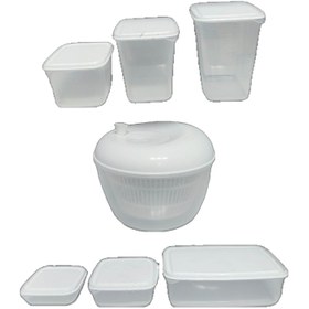 تصویر ست ظروف نگهدارنده و سبزی خشک کن همارا مدل G-SP-02 