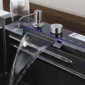 تصویر سینک ظرفشویی هوشمند پیانویی ۵ کلید هوادیائو ۹۰ سانت ضدزنگ 