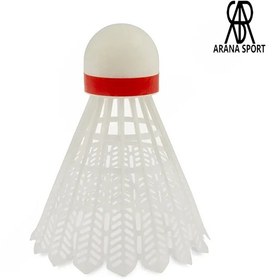 تصویر توپ بدمینتون فاکس پلاستیکی B881 بسته 6 عددی با کیفیت بالا - آرنا اسپورتر Fox Plastic Badminton Ball B881 Set of 6 with High Durability - Arenasporter