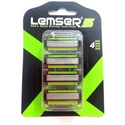 تصویر تیغ یدک اصلاح لمسر مدل ۵ لبه بسته ۴ عددی 