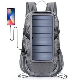 تصویر کوله پشتی شارژی خورشیدی ضدآب کمپینگ و پیاده روی انعطاف پذیرMORI Solar Chargeable Backpack 