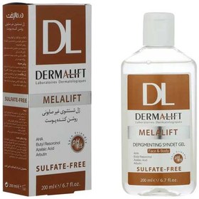 تصویر ژل شستشوی روشن کننده صورت و بدن درمالیفت Dermalift حجم 200ml 